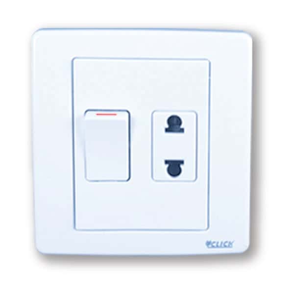 CLICK-PRIME-2 PIN Socket WITH Switch,10A