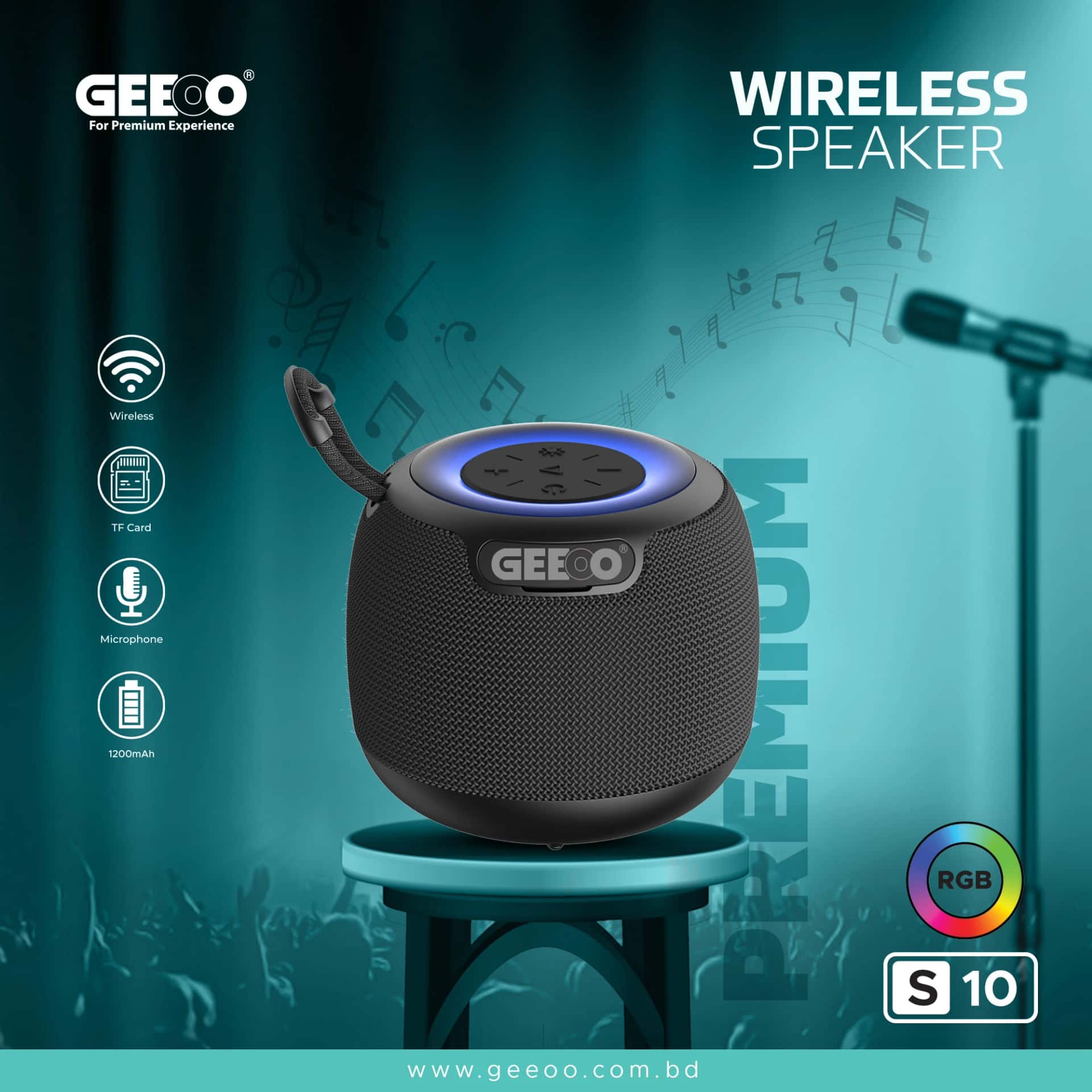 GEEOO S10 Premium Wireless Speaker