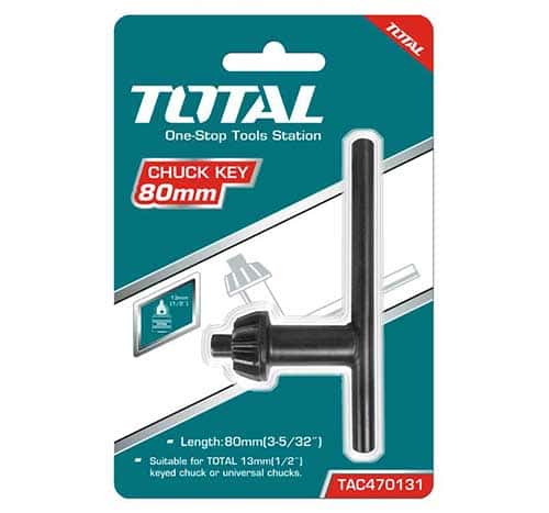 TOTAL Chuck Key TAC470131 – 80mm Packed in sliding card