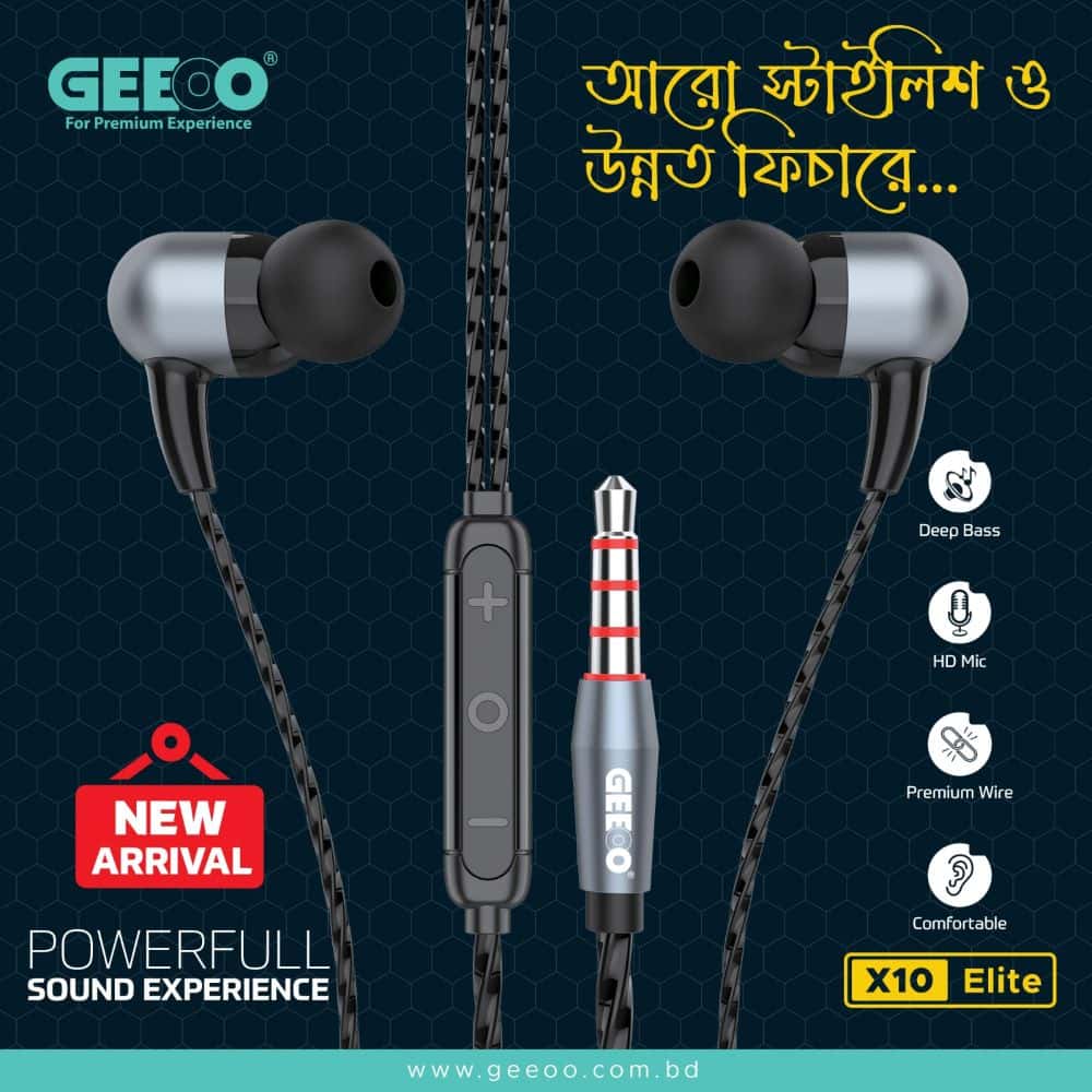 X10 Elite Stylish & Powerful Sound Earphone