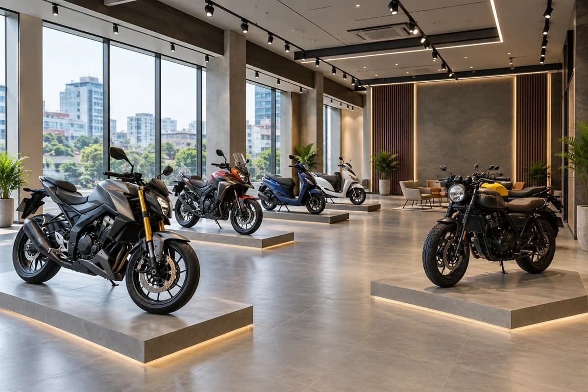 Motorcycle Showroom Interior Design in Bangladesh image 3