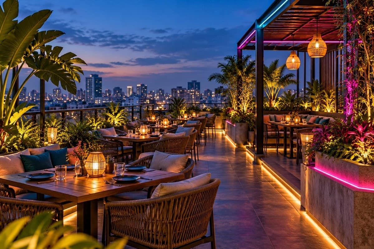 Neon Restaurant Interior Design in Bangladesh image 5