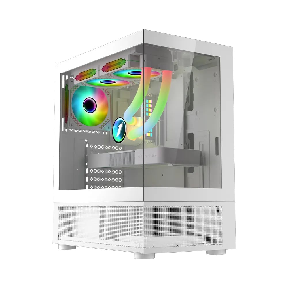 1STPLAYER Mi7-A ATX Gaming Casing White image 1