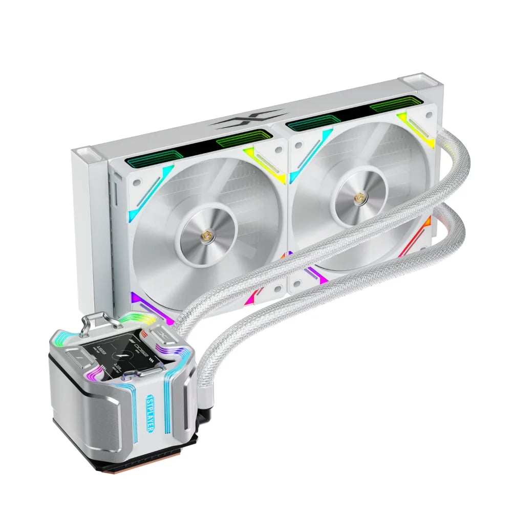 1STPLAYER X-240 ARGB Liquid CPU Cooler White image 1
