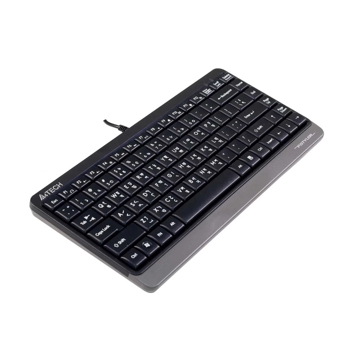 A4TECH FK11 USB Mini Keyboard With Bangla Black image 1