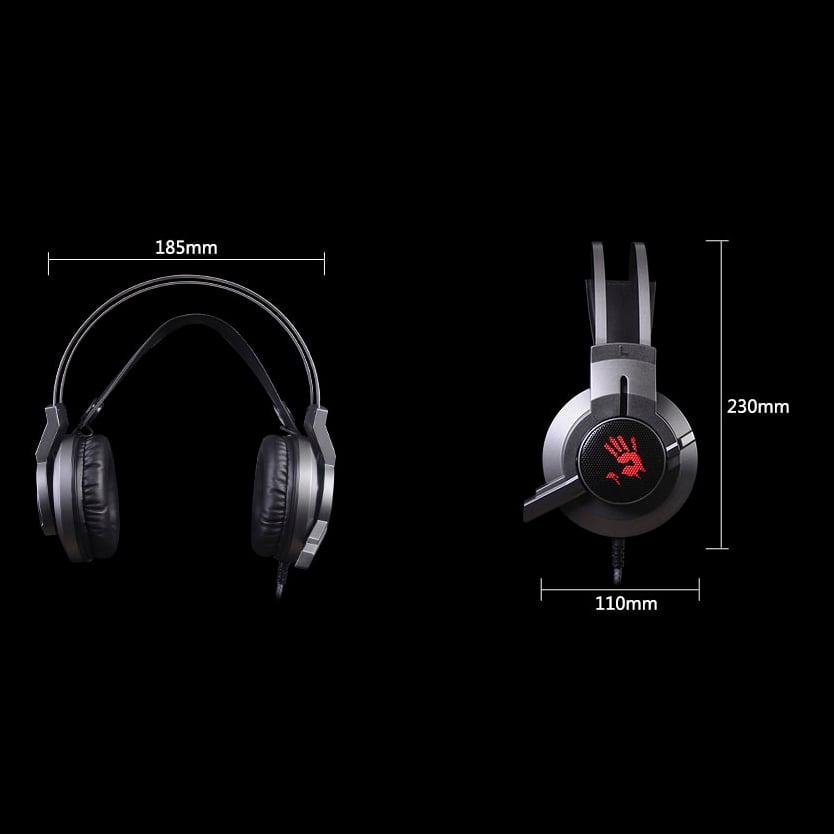 A4TECH G437 Bloody Gaming Headset Gun Black image 1