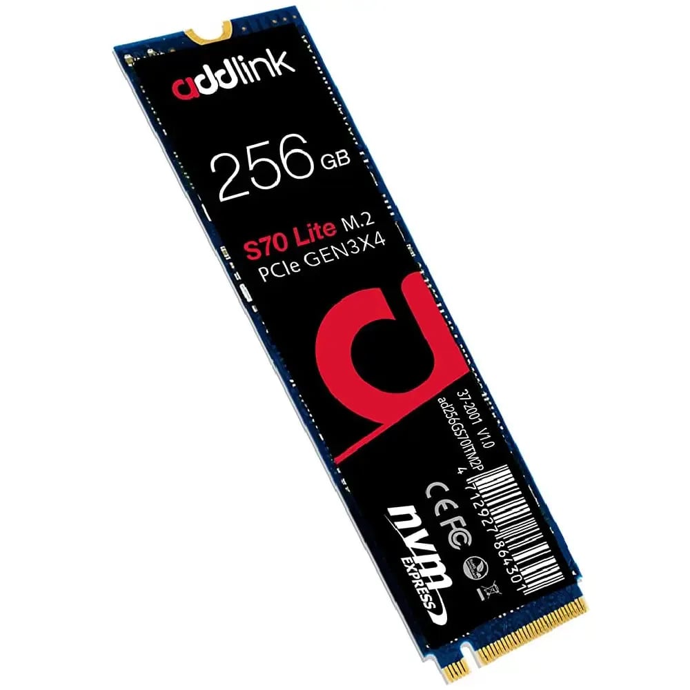 Addlink S70 Lite 256GB M.2 2280 NVMe PCIe Gen 3 x4 SSD image 1
