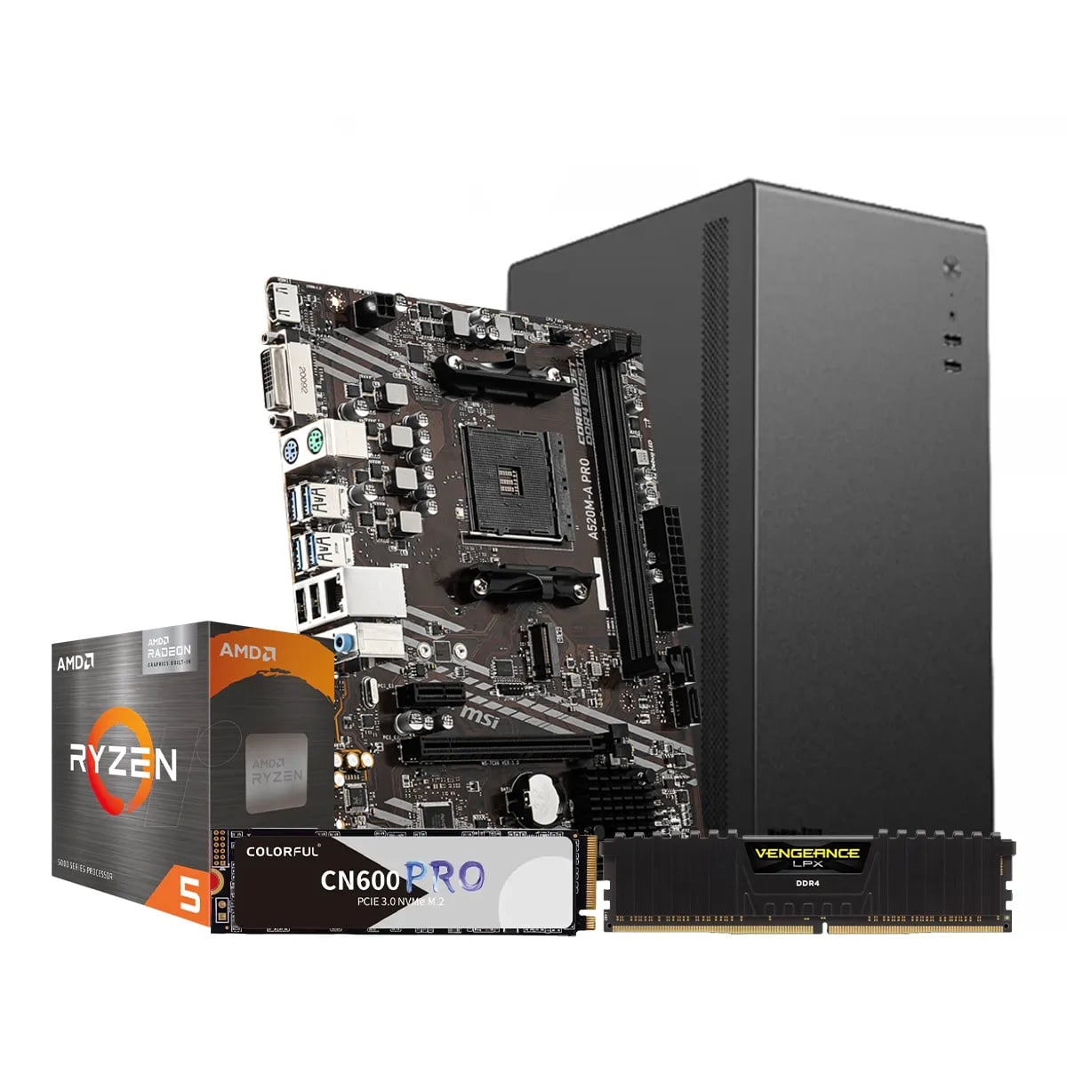AMD Ryzen 5 5600G Budget Desktop PC image 1