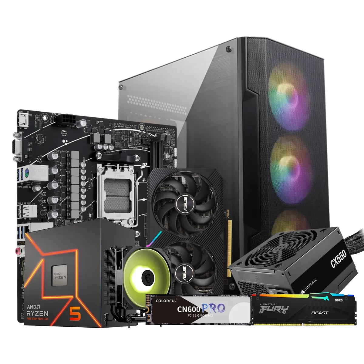AMD Ryzen 5 7500F Gaming PC image 1
