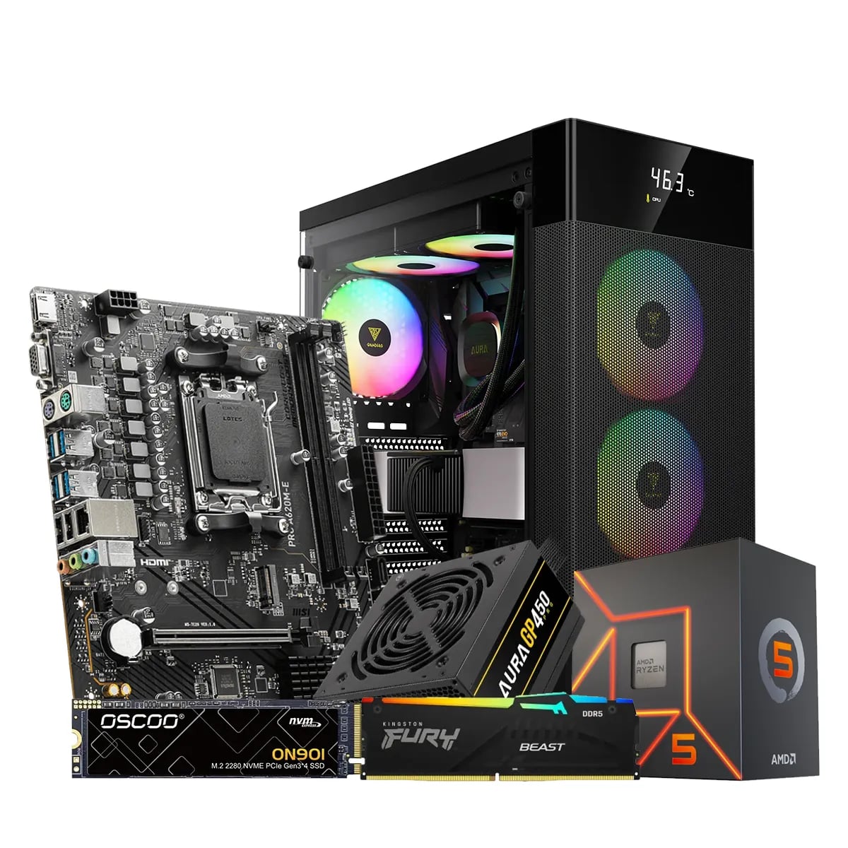 AMD Ryzen 5 7600 Desktop PC image 1