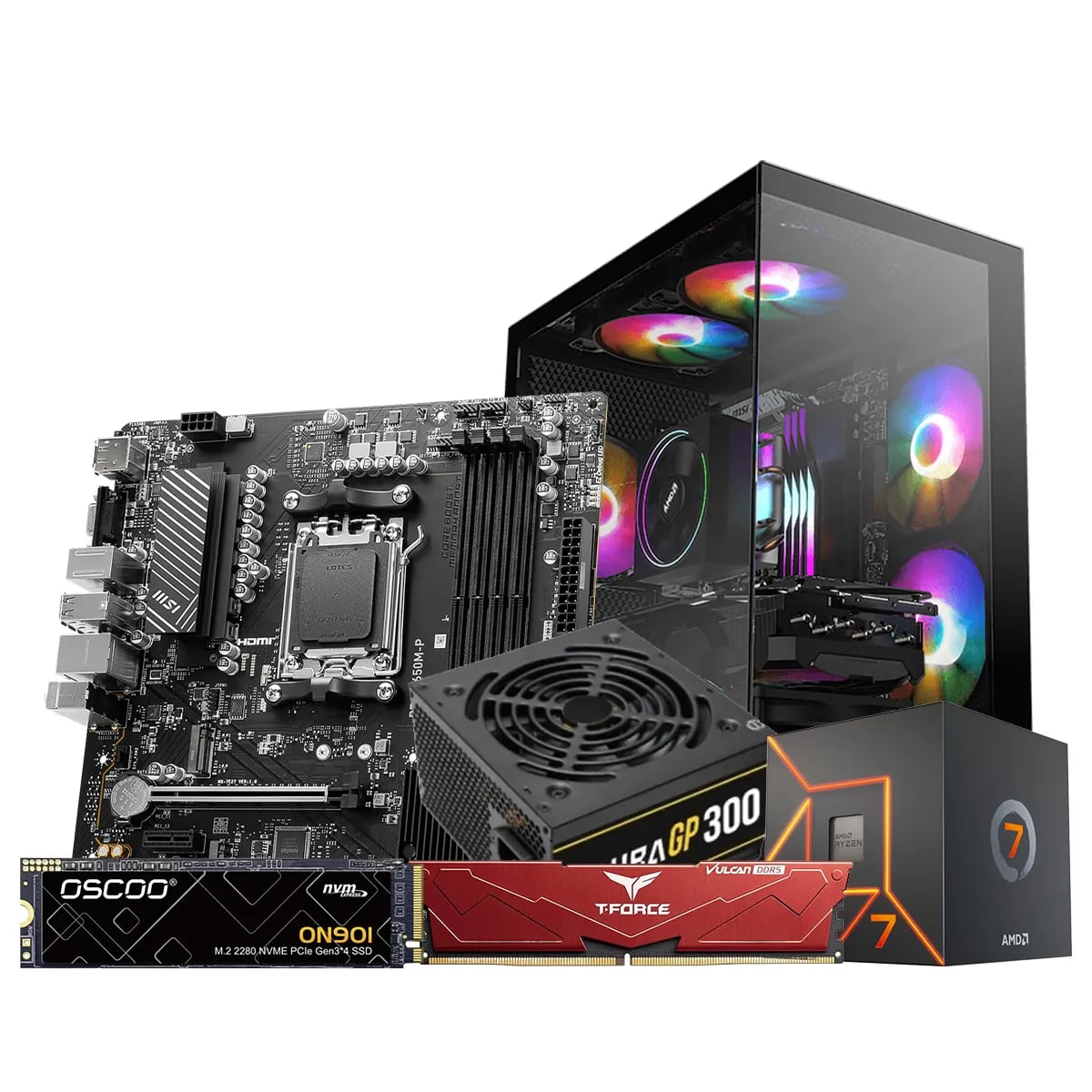 AMD Ryzen 7 7700 Budget Gaming Desktop PC image 1