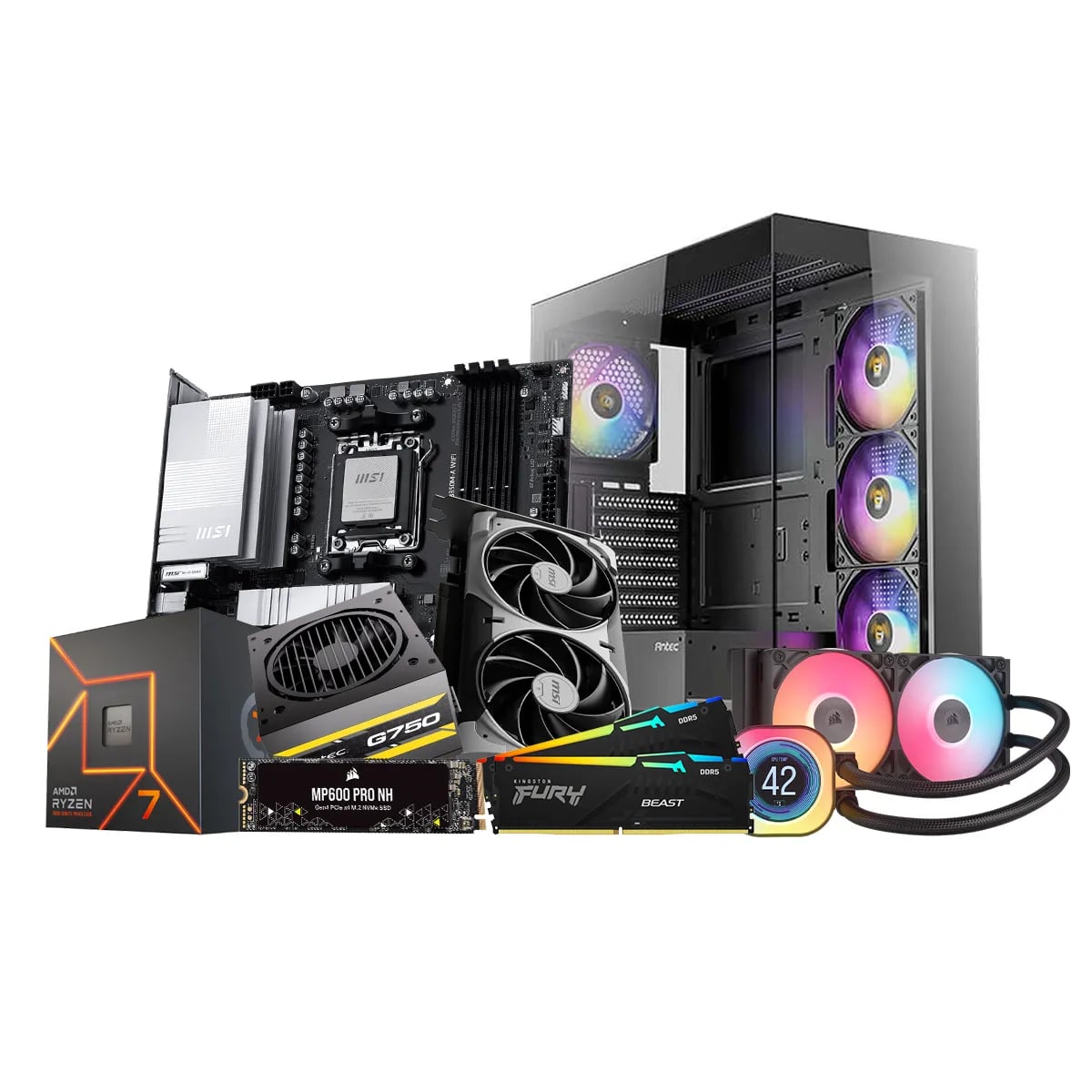 AMD Ryzen 7 7700 Gaming PC image 1