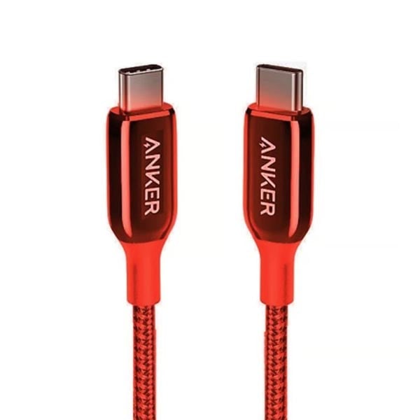 Anker PowerLine + III USB C to USB C Cable (3ft/6ft) – Red image 1
