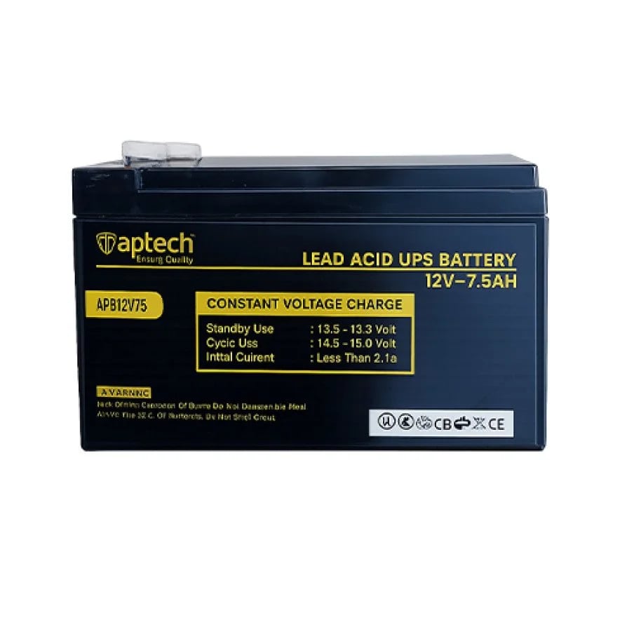 Aptech 12V 7.5Ah UPS Battery image 1