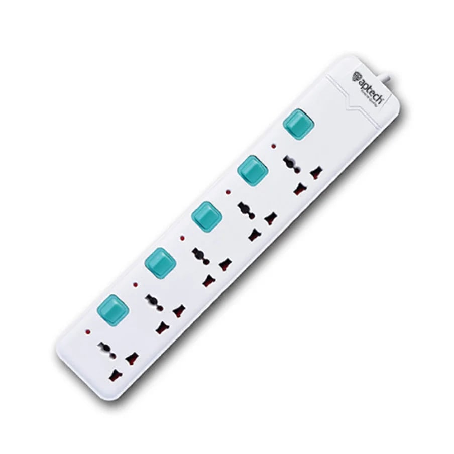 Aptech A-251 5-Port Individual-Switch Extension Socket image 1