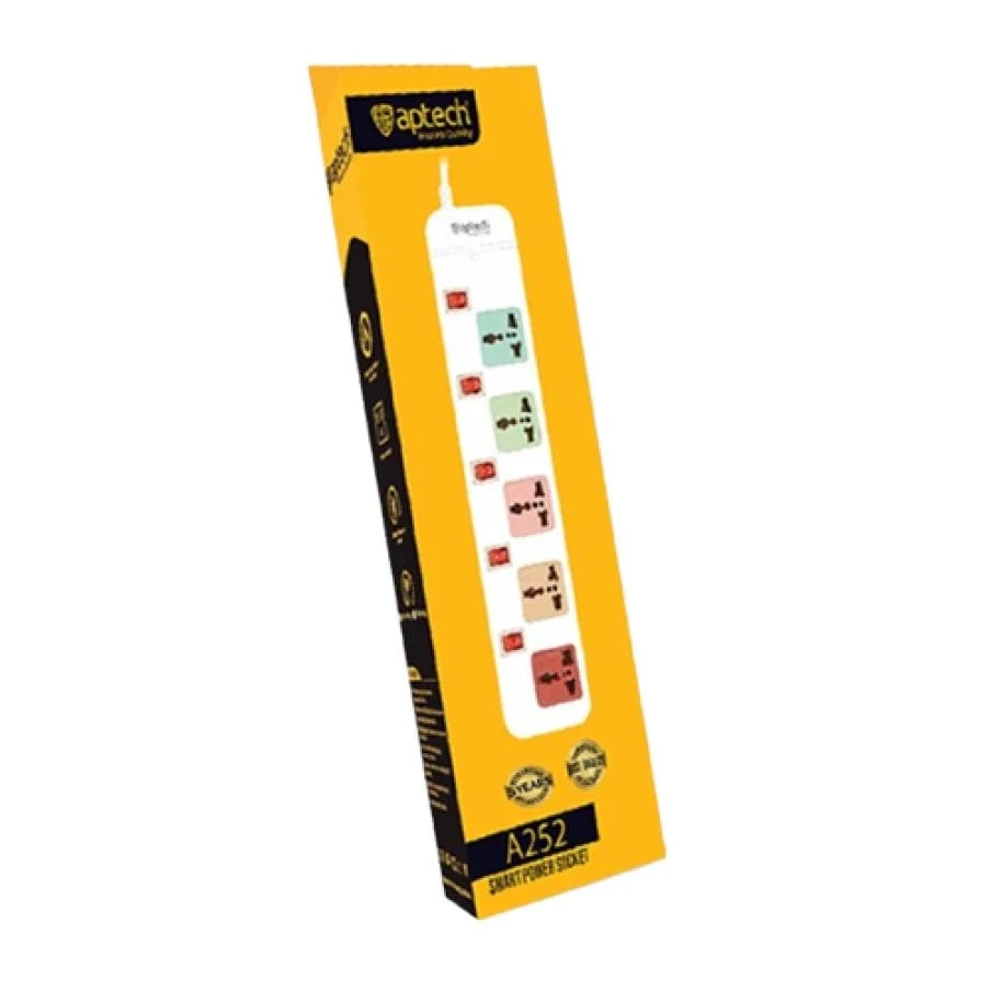 Aptech A-252 5-Port Individual-Switch Extension Socket image 1