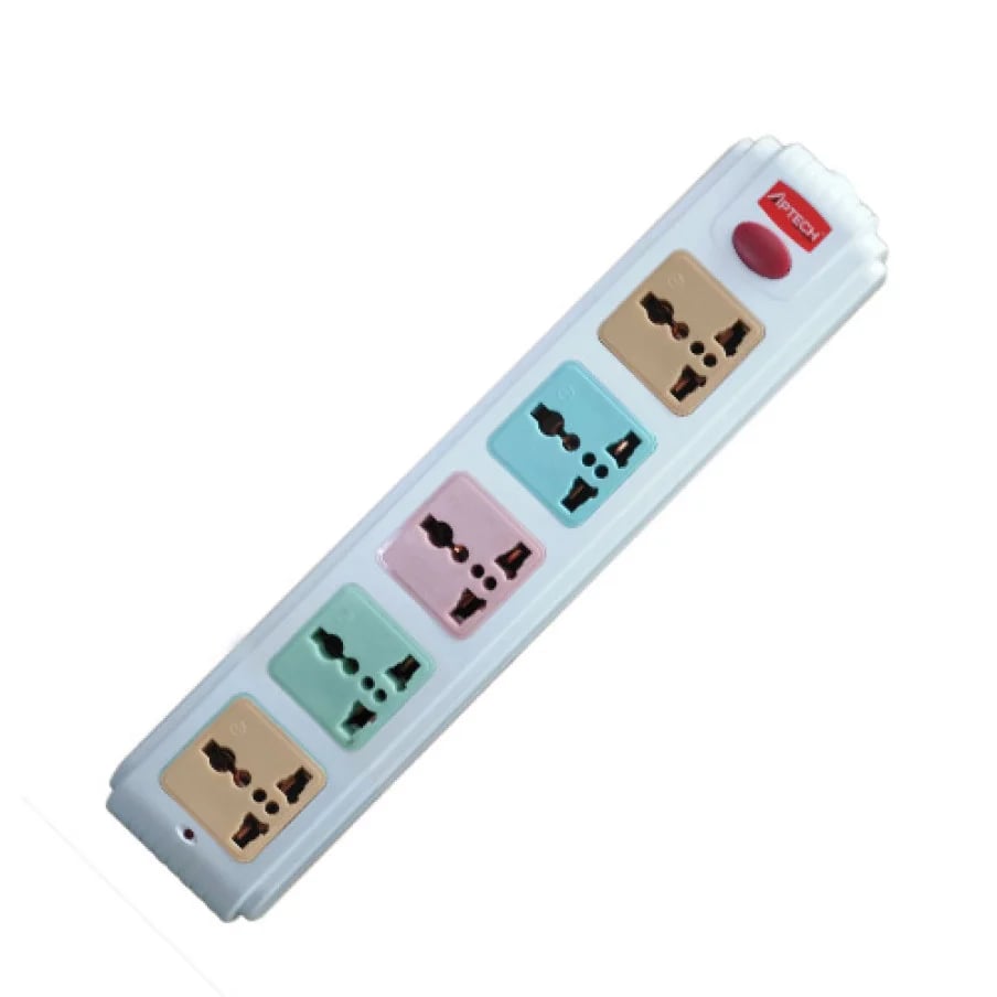 Aptech A-455 5-Port Single-Switch Extension Socket image 1