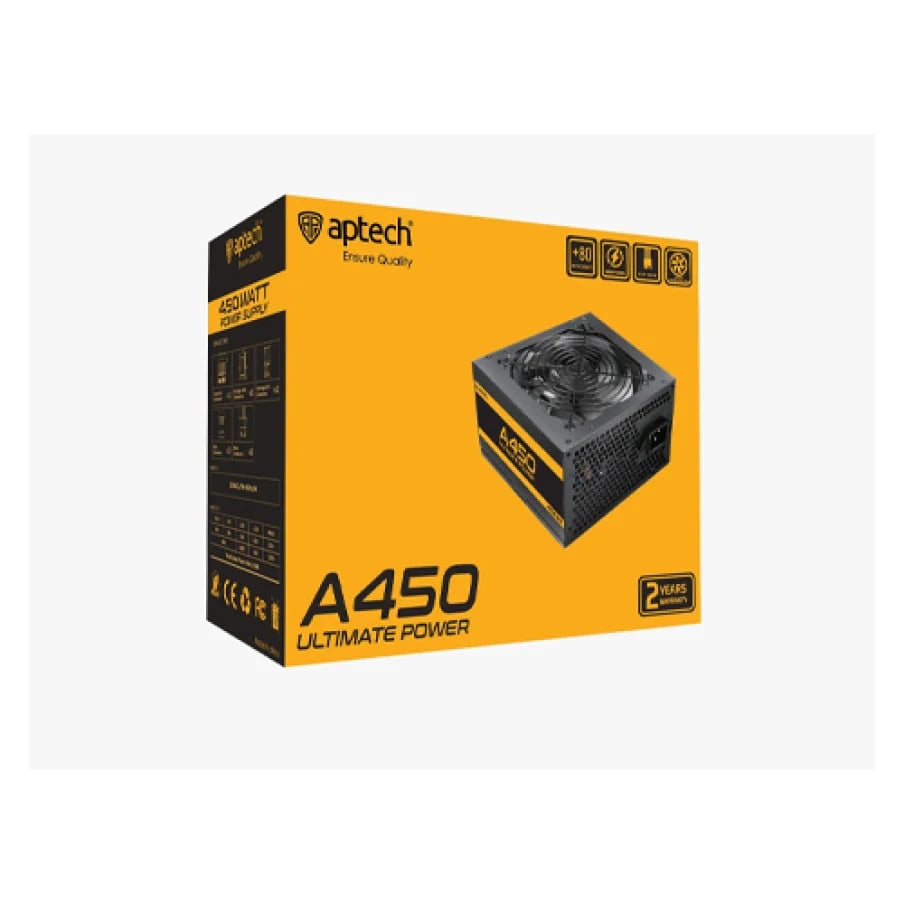 Aptech A450 450W ATX Power Supply image 1