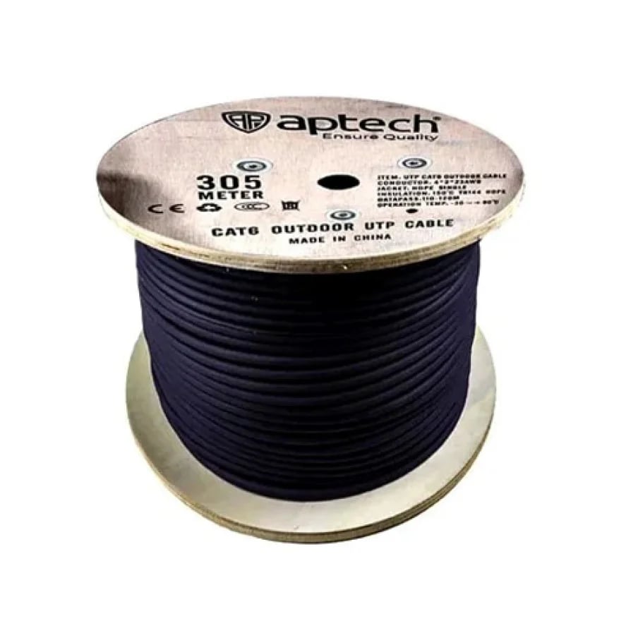 Aptech CAT6 305 Meter Outdoor UTP Network Cable image 1