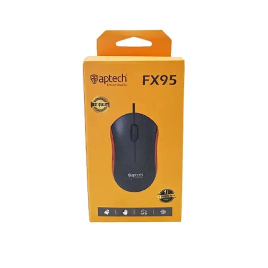 Aptech FX-95 1000 DPI Wired Optical Mouse image 1