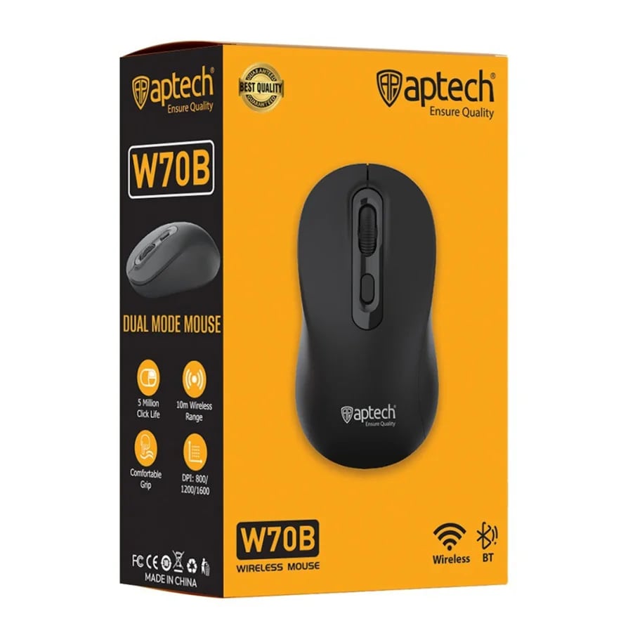 Aptech W70B Dual-Mode Bluetooth Wireless Mouse image 1