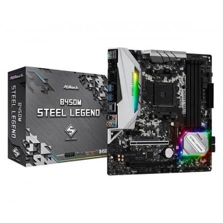 ASRock B450M Steel Legend AMD Micro-ATX Motherboard image 1