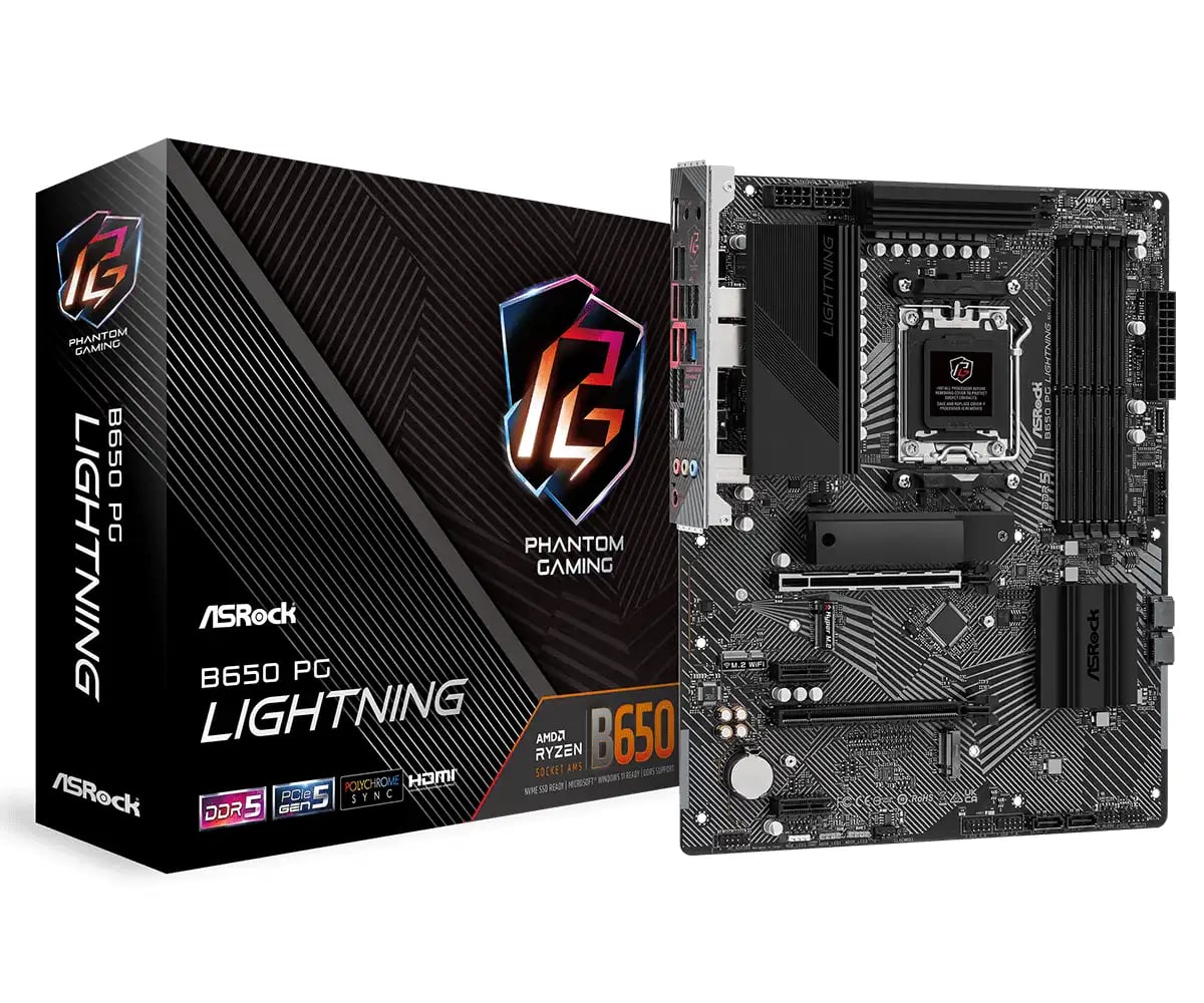 ASRock B650 PG Lightning AMD AM5 ATX Motherboard image 1