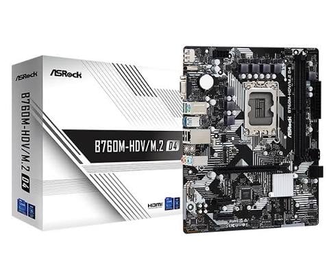 ASRock B760M-HDV/M.2 D4 Micro ATX Motherboard image 1