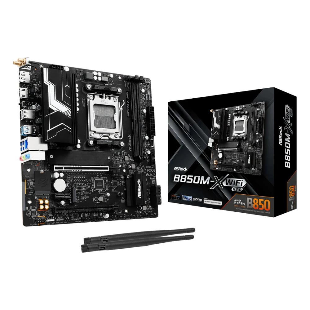 ASRock B850M-X R2.0 WiFi AMD AM5 mATX Motherboard image 1