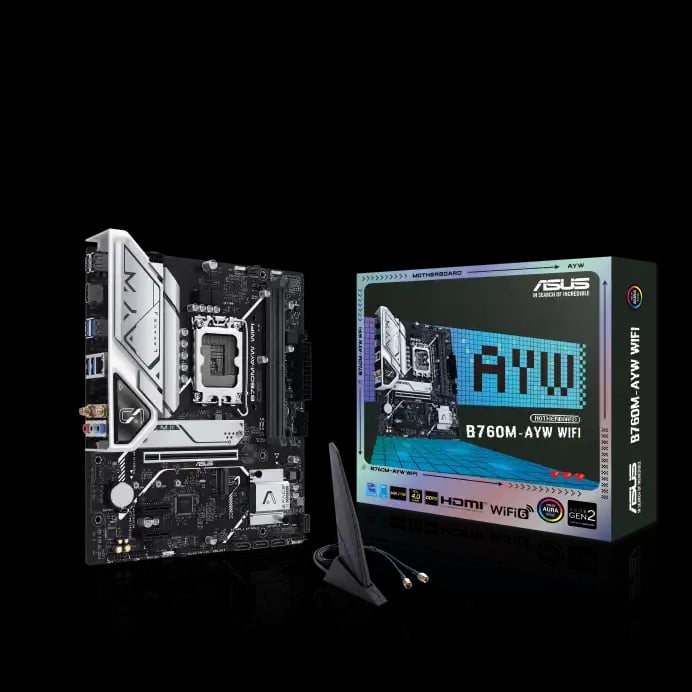 ASUS B760M-AYW WIFI mATX Motherboard image 1