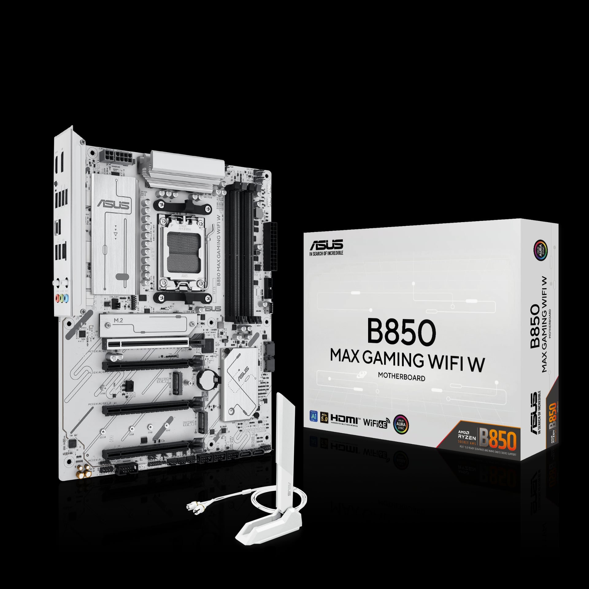 Asus B850 MAX GAMING WIFI W AM5 ATX Motherboard image 1