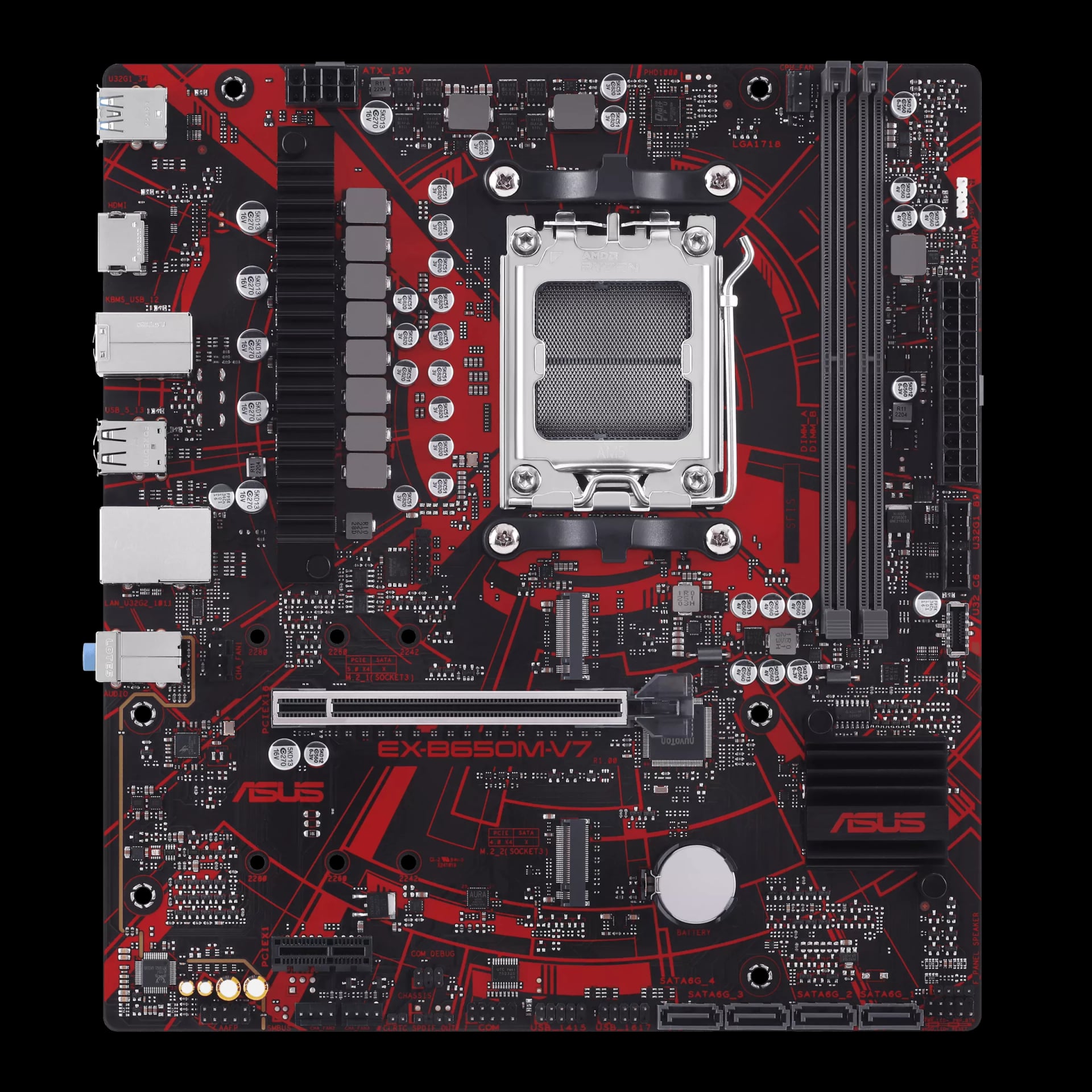 Asus EX-B650M-V7 AM5 micro-ATX Motherboard image 1