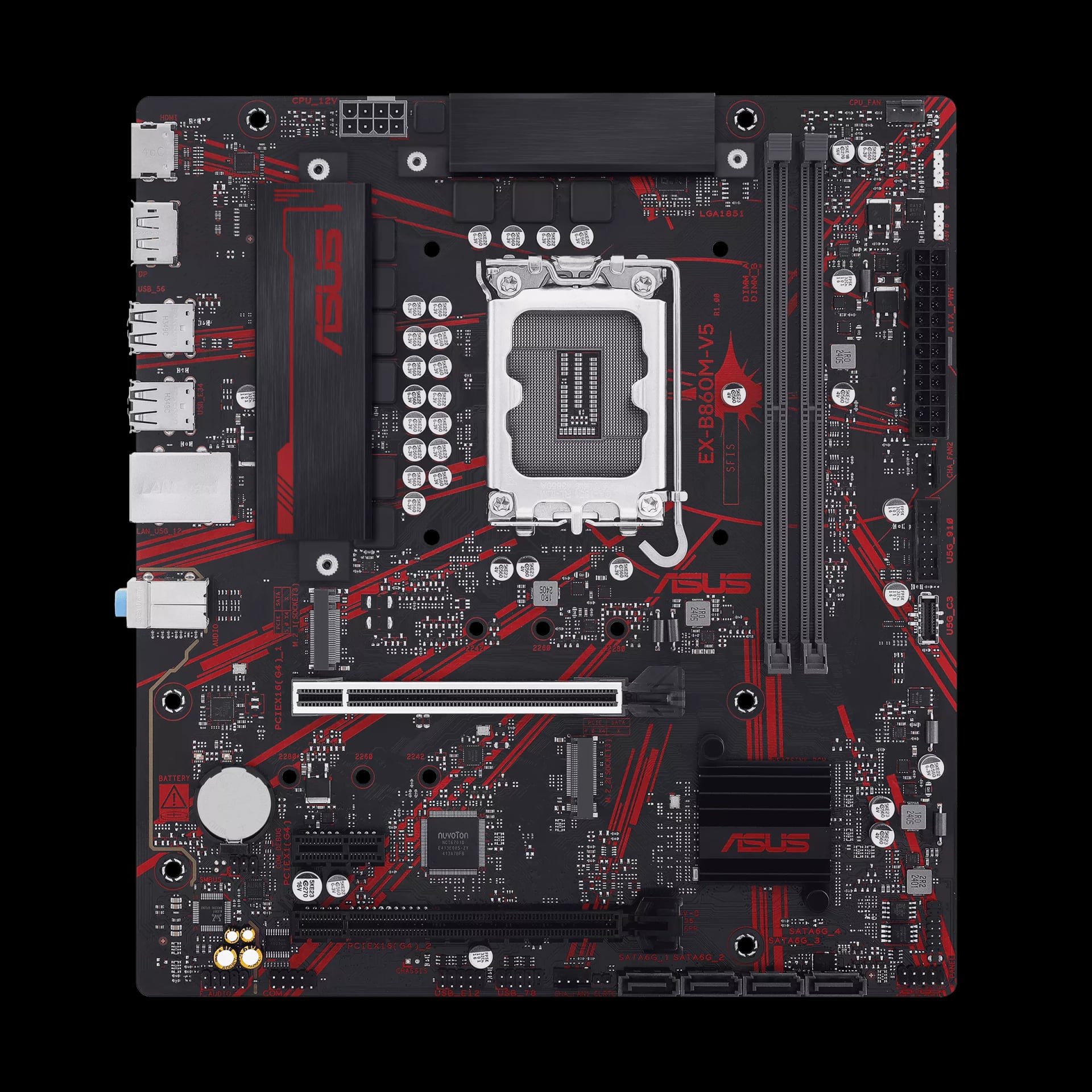 Asus EX-B860M-V5 LGA 1851 Micro-ATX Motherboard image 1
