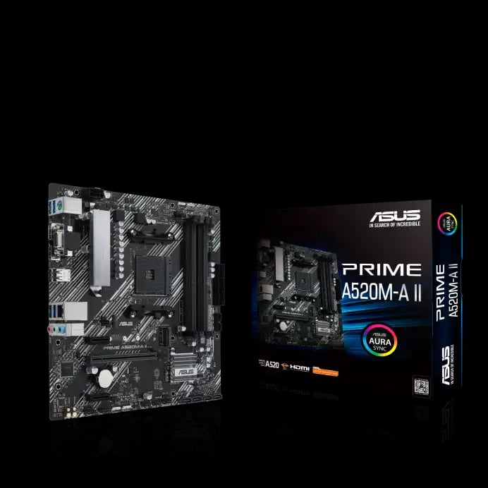 Asus PRIME A520M-A II AM4 micro ATX Motherboard image 1
