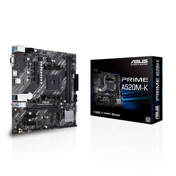 Asus Prime A520M-K AM4 Micro-ATX AMD Motherboard image 1