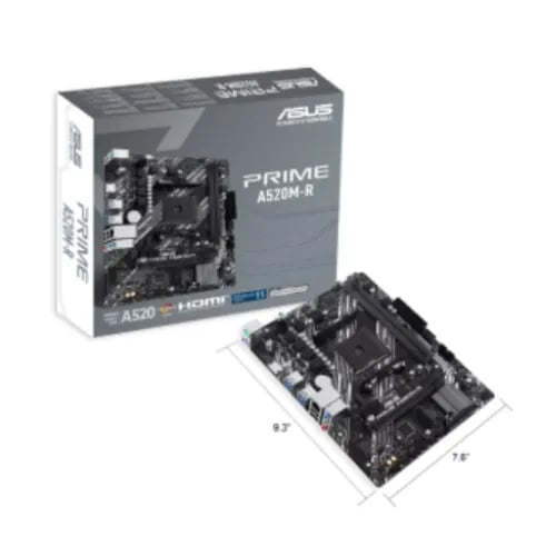 Asus PRIME A520M-R AM4 micro ATX Motherboard image 1