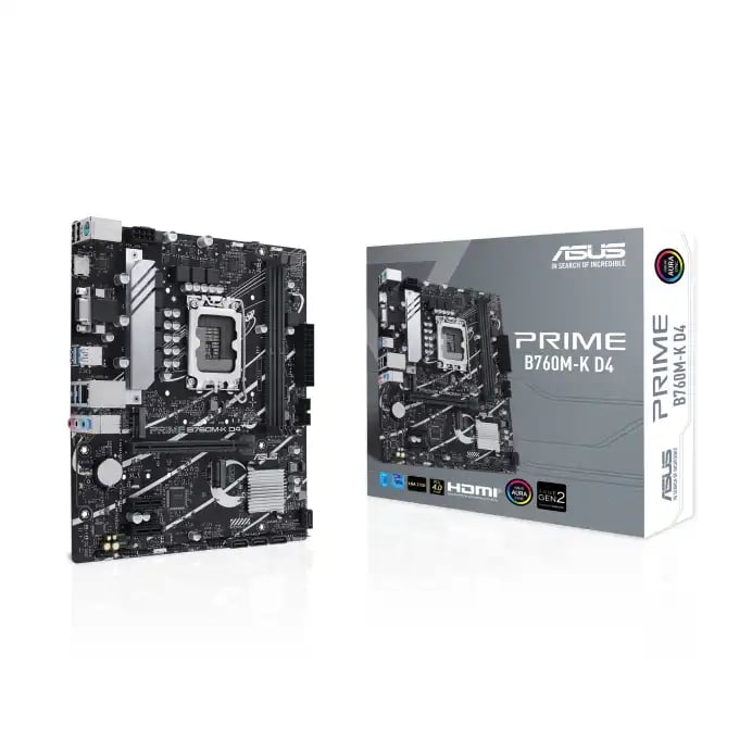 Asus PRIME B760M-K D4 mATX Motherboard image 1