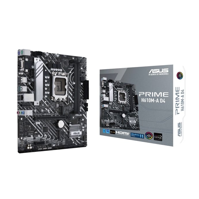 ASUS PRIME H610M-A D4 mATX Motherboard image 1