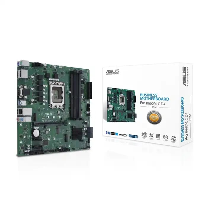 ASUS Pro B660M-C D4-CSM mATX Motherboard image 1