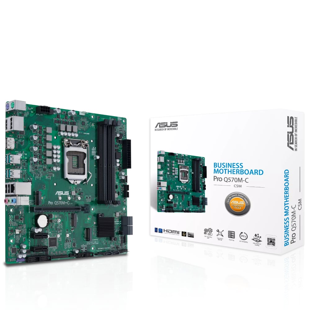 ASUS Pro Q570M-C/CSM LGA1200 mATX Motherboard image 1
