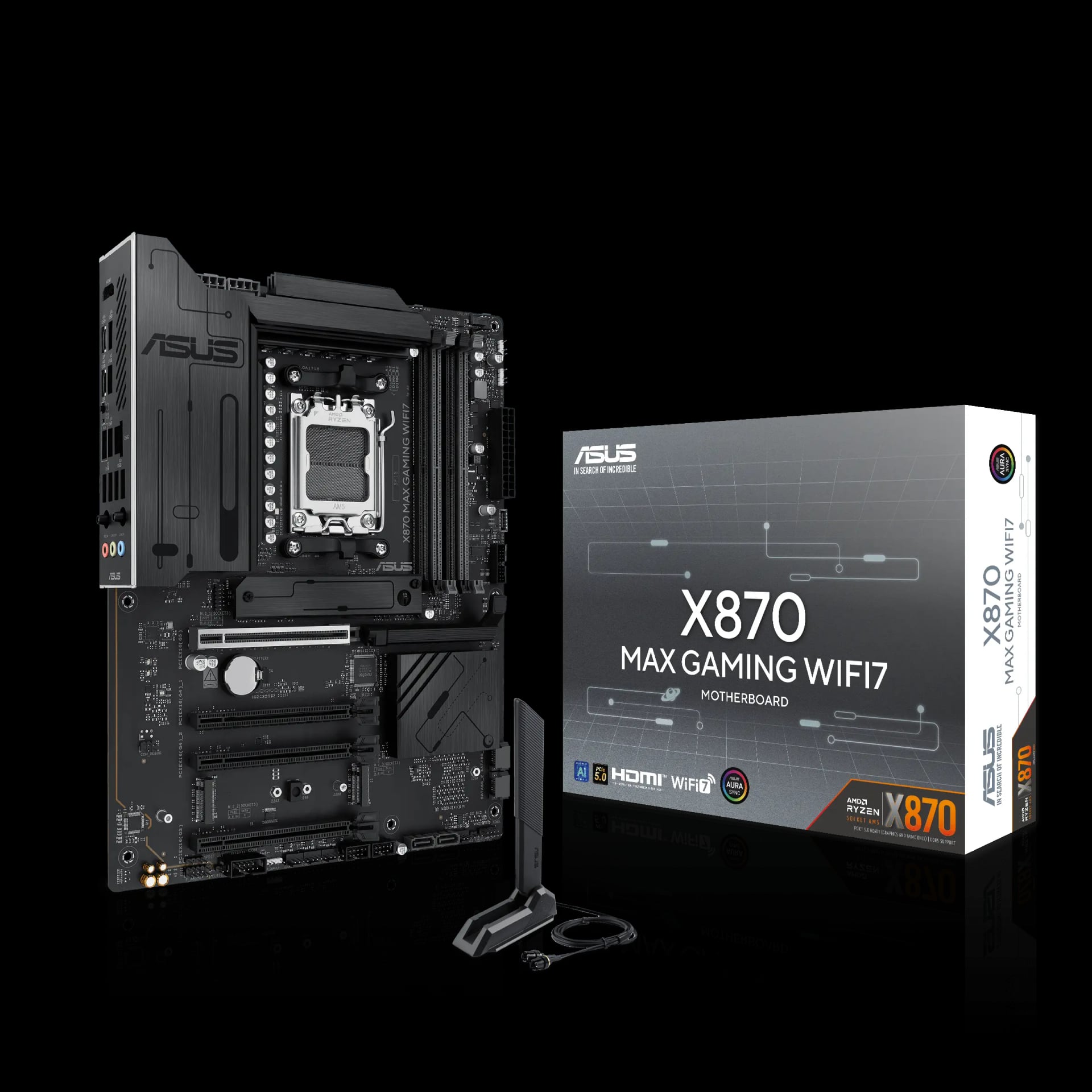 Asus X870 MAX GAMING WIFI7 AM5 ATX Motherboard image 1
