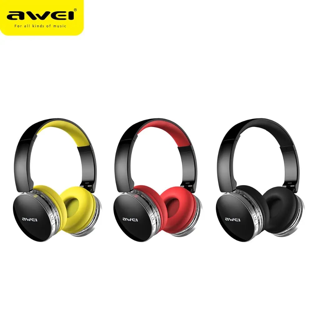 Awei A500BL Foldable Hi Fi Stereo Wireless Headphone image 1