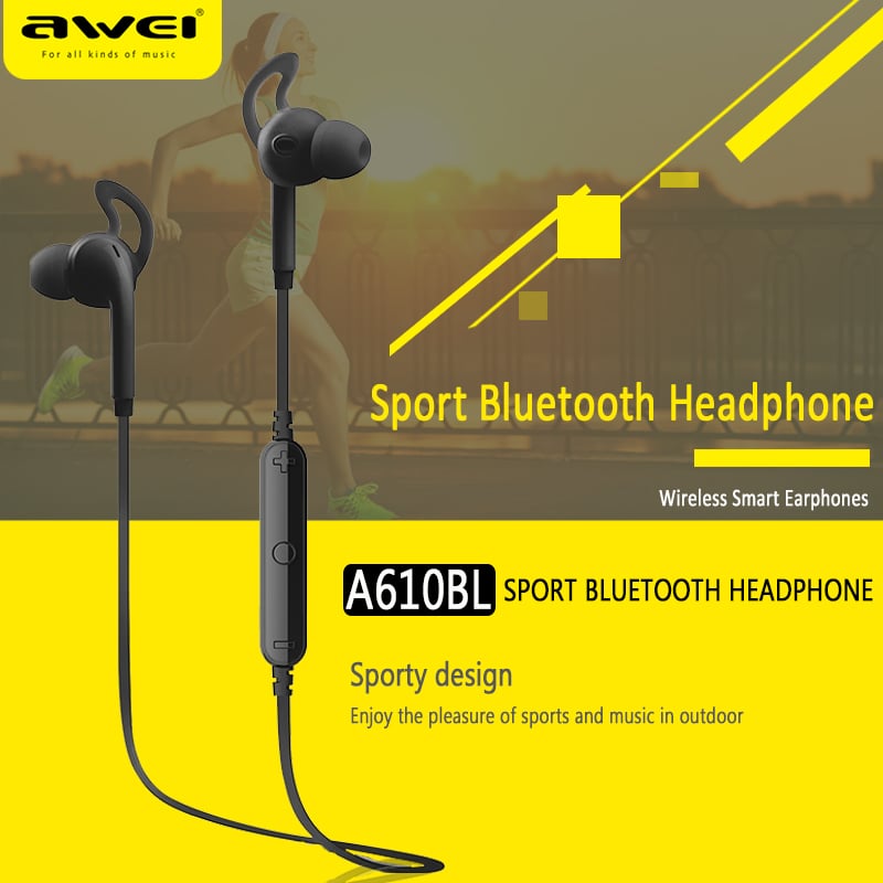 Awei A610BL Wireless Bluetooth Headphone Earphone image 1