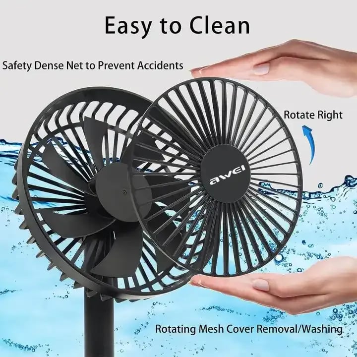 Awei F29 Desktop Oscillating Rechargeable Fan image 1