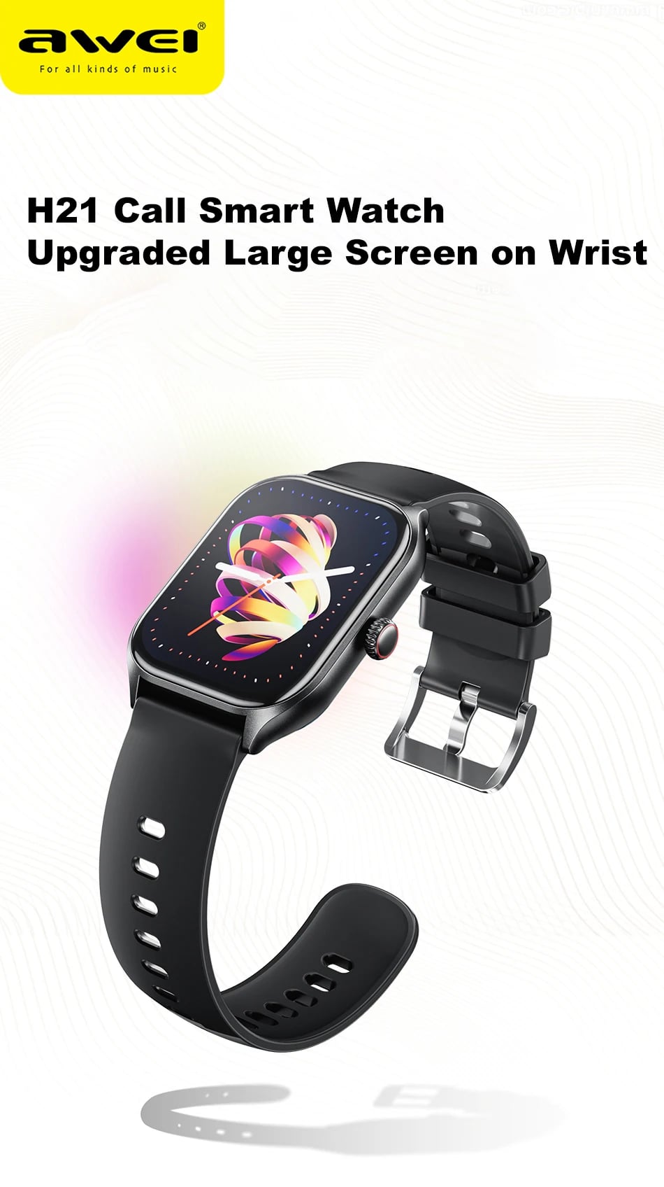 Awei H21 Multifunctional Smart Watch Men Women image 1