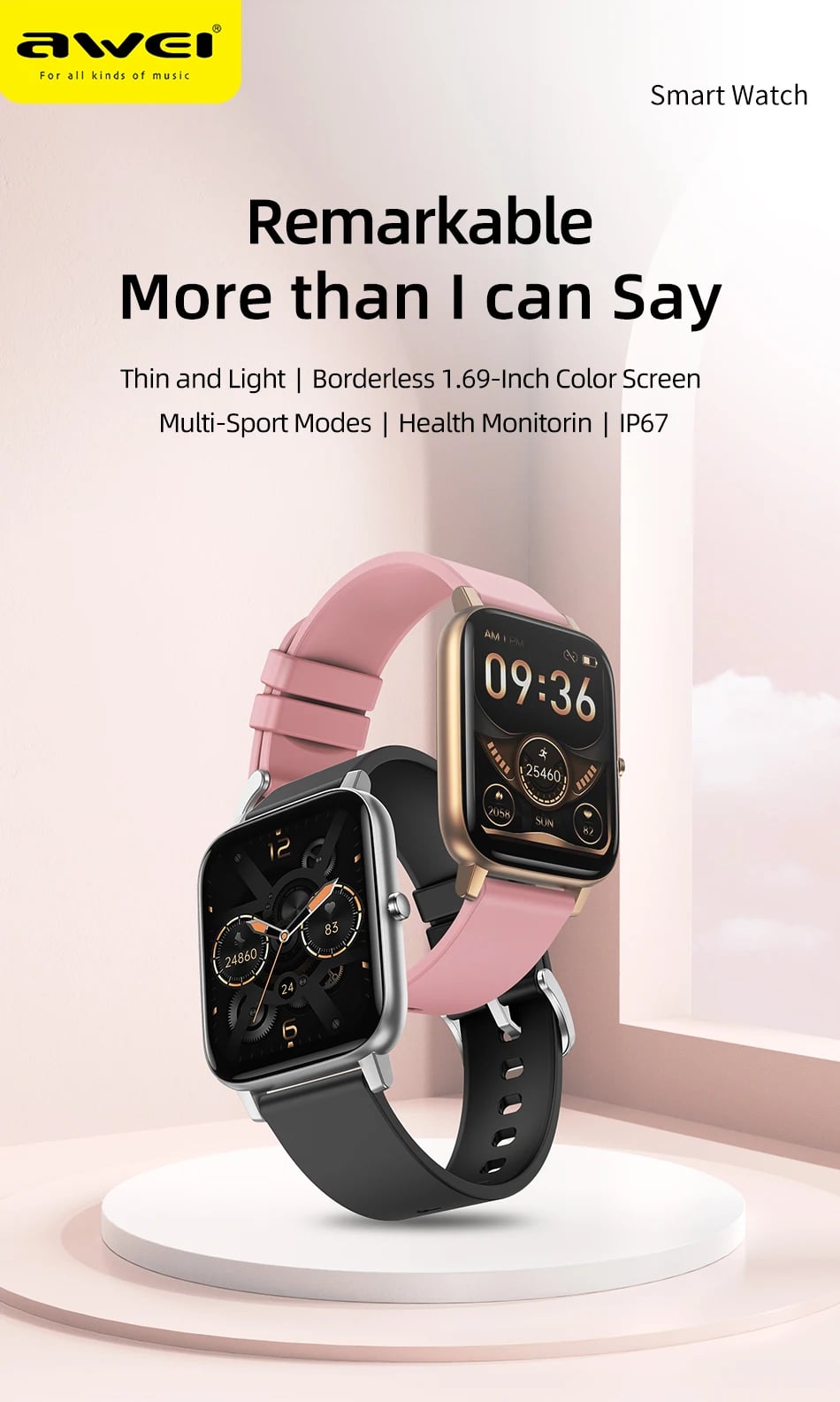AWEI H6 Smart Watch image 1
