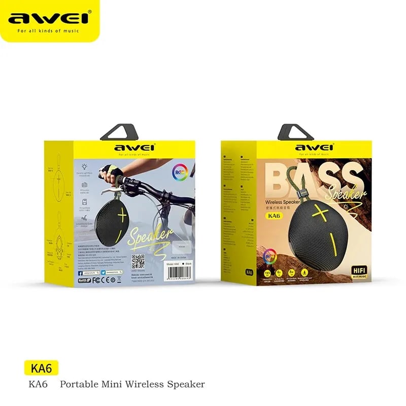 Awei KA6 Mini Wireless Powerful Bluetooth Speaker image 1