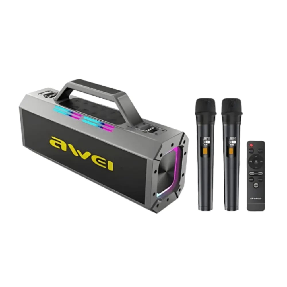 Awei KT8 Karaoke Wireless Speaker with Dual Microphone image 1