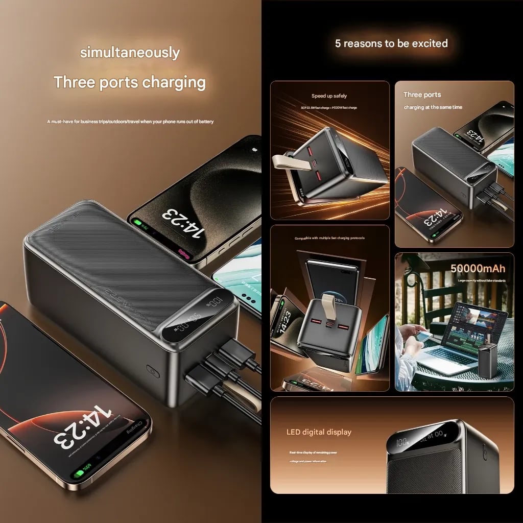 Awei PA-13 50000mAh 22.5W Fast Charging Power Bank image 1