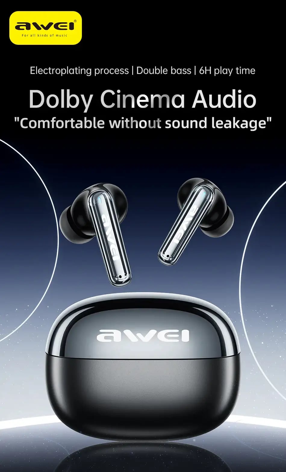 AWEI T92 ANC Pro Sound Audio Earphone image 1